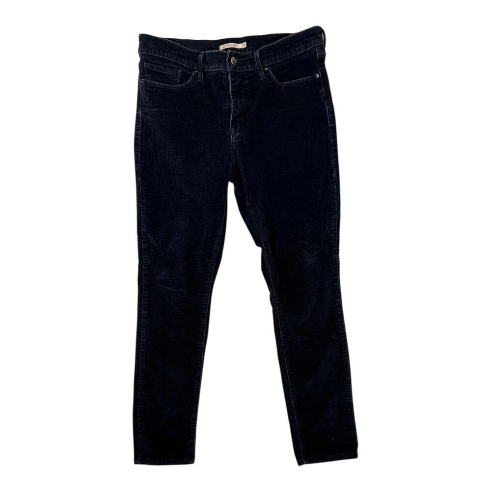 Levi's 311 Shaping Skinny Mid-Rise Jeans Womens 32x30 Black Corduroy Stretch